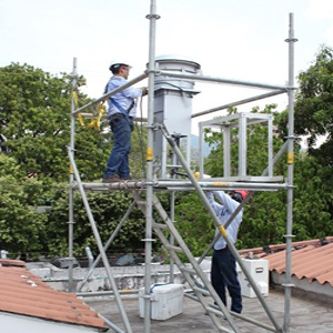 Equipo de muestreo en chimeneas