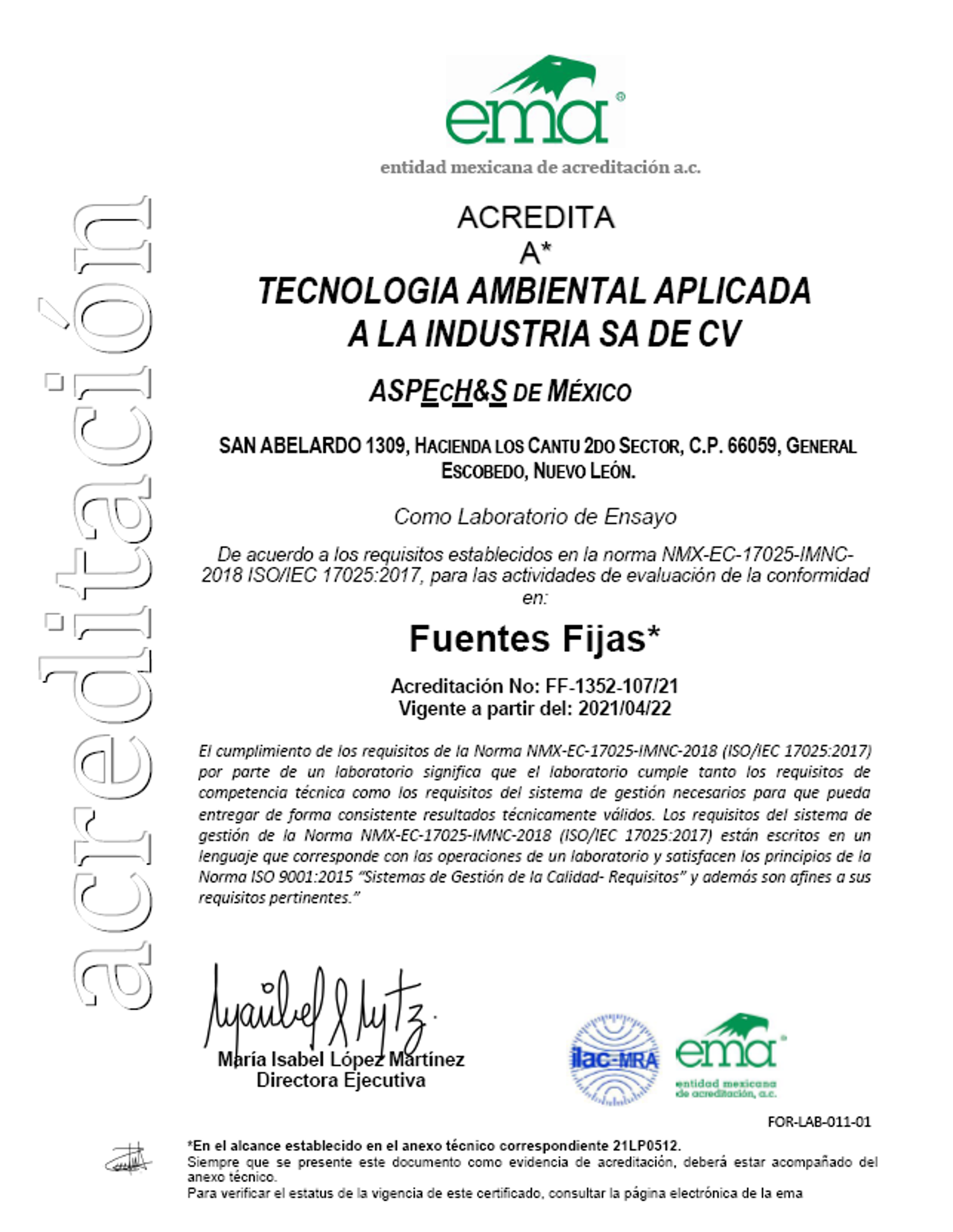 Certificado Fuentes Fijas